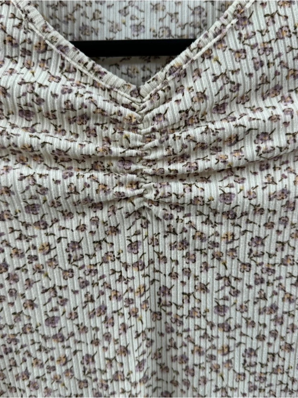 RSQ Floral Ribbed Long Sleeve Top – Women’s XS - Picture 5 of 8